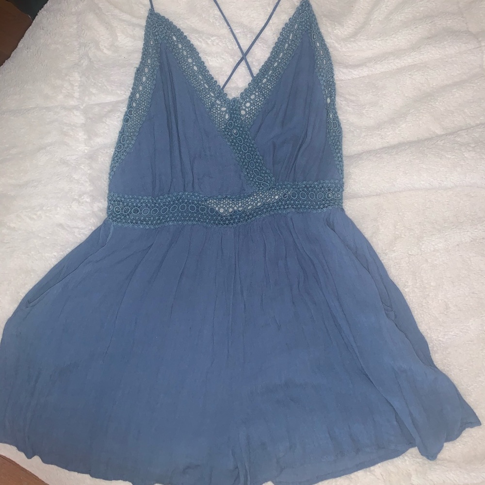 Lush Blue Romper in medium